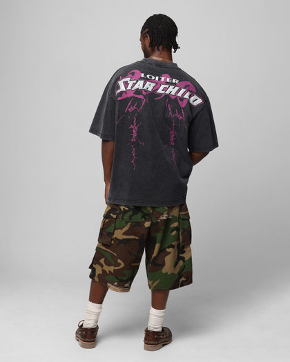 Loiter Midnight Widow Vintage T-Shirt Washed Black