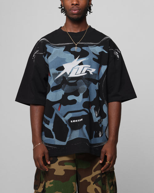 Loiter Motocross Vintage T-Shirt Black/Navy Blue