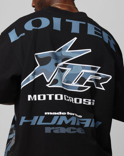 Loiter Motocross Vintage T-Shirt Black/Navy Blue