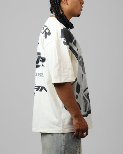 Loiter Motocross Vintage T-Shirt Off White/Grey