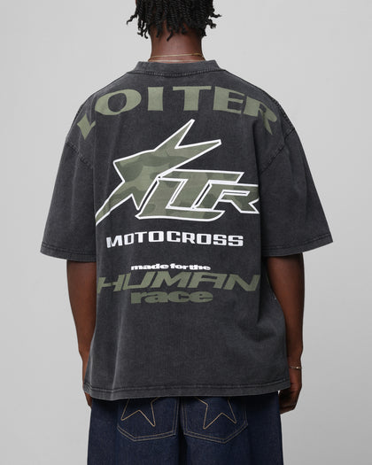 Loiter Motocross Vintage T-Shirt Vintage Black