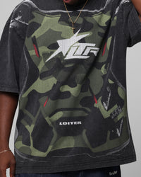 Loiter Motocross Vintage T-Shirt Vintage Black