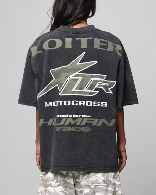 Loiter Motocross Vintage T-Shirt Vintage Black