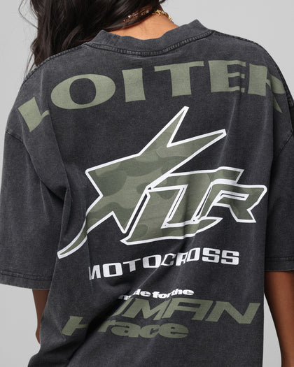 Loiter Motocross Vintage T-Shirt Vintage Black