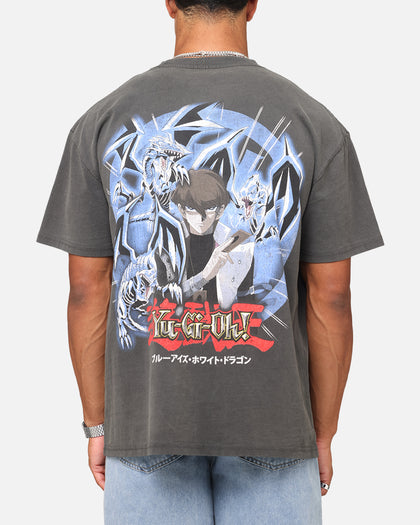 Goat Crew X Yu-Gi-Oh! Kaiba Blue Eyes Heavy T-Shirt Black Wash