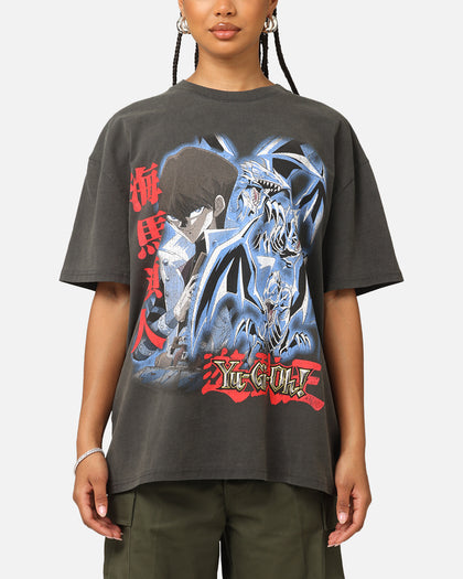 Goat Crew X Yu-Gi-Oh! Kaiba Blue Eyes Heavy T-Shirt Black Wash