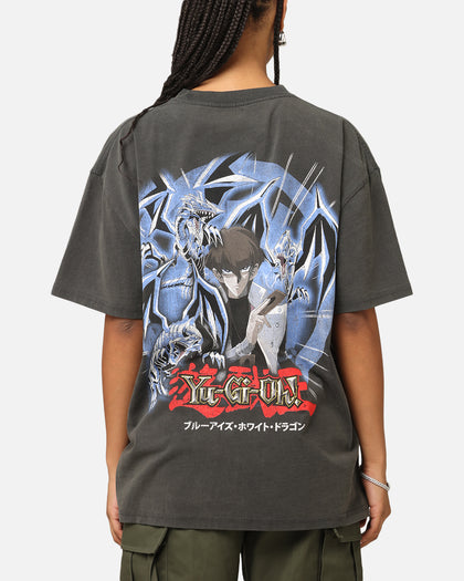 Goat Crew X Yu-Gi-Oh! Kaiba Blue Eyes Heavy T-Shirt Black Wash
