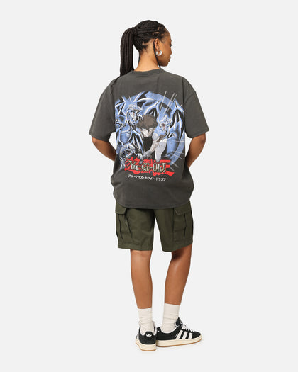 Goat Crew X Yu-Gi-Oh! Kaiba Blue Eyes Heavy T-Shirt Black Wash