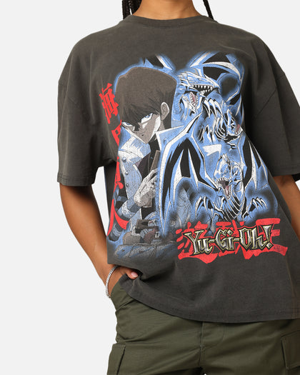 Goat Crew X Yu-Gi-Oh! Kaiba Blue Eyes Heavy T-Shirt Black Wash