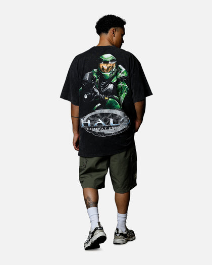 Goat Crew X Halo Halo Combat Evolved Vintage T-Shirt Black Acidwash