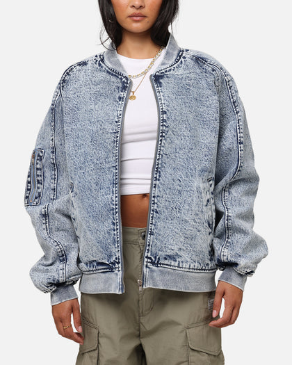 Saint Morta Flight Denim Jacket Blue Stonewash