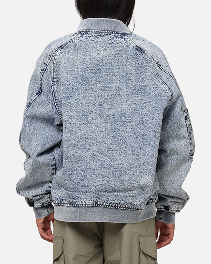 Saint Morta Flight Denim Jacket Blue Stonewash