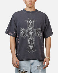Bravado Guns N Roses Cross T-Shirt Washed Black