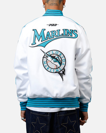 Pro Standard Florida Marlins Double Knit Jacket White