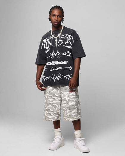 Loiter Metal Stacked Vintage T-Shirt Vintage Black