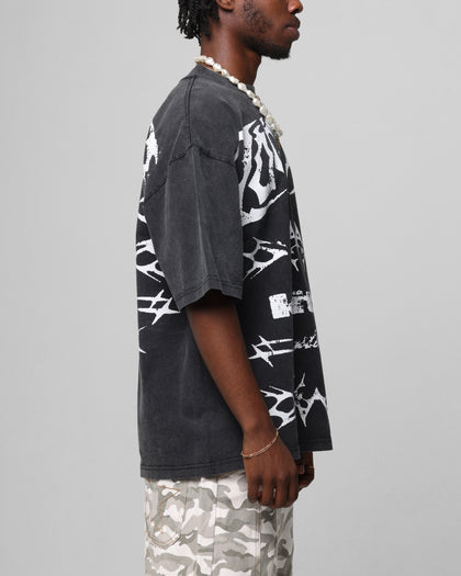 Loiter Metal Stacked Vintage T-Shirt Vintage Black