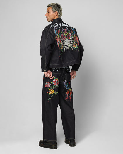 Ed Hardy Denim Jacket Raw Indigo