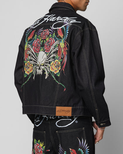 Ed Hardy Denim Jacket Raw Indigo