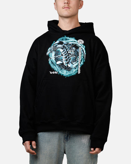 Goat Crew X Yu-Gi-Oh! Blue Eyes White Dragon Premium Hoodie Black