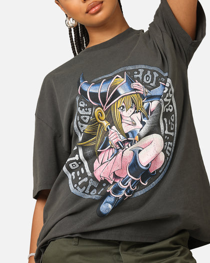 Goat Crew X Yu-Gi-Oh! Dark Magician Girl Card Heavyweight T-Shirt Black Wash