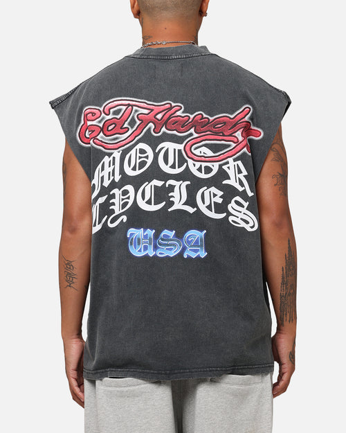 Ed Hardy Eagle Motor Muscle T-Shirt Black