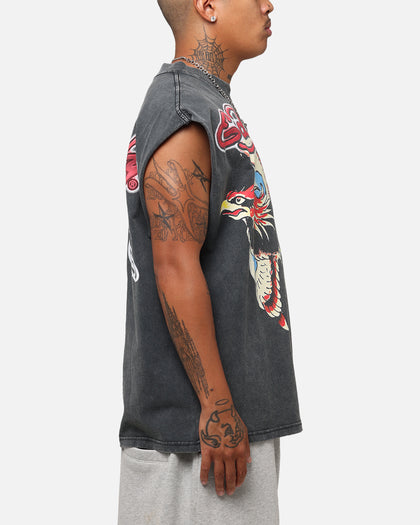 Ed Hardy Eagle Motor Muscle T-Shirt Black