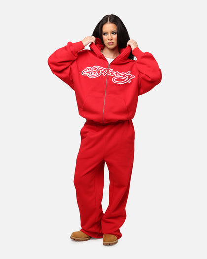 Ed Hardy Women's Rose Zip Hoodie Red