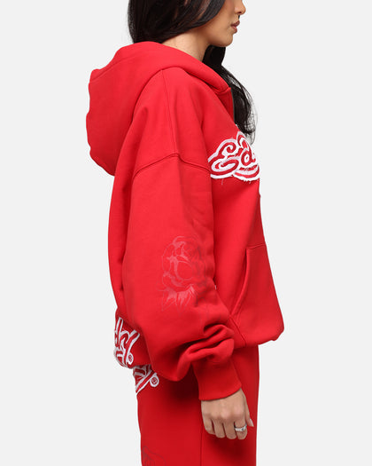 Ed Hardy Women's Rose Zip Hoodie Red
