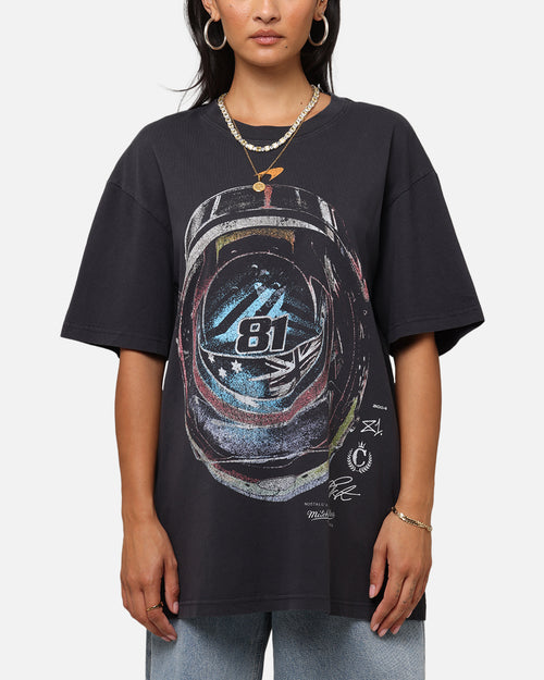 Mitchell & Ness X Mclaren Oscar Piastri Helmet T-Shirt Faded Black