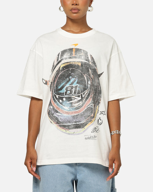 Mitchell & Ness X Mclaren Piastri Helmet T-Shirt Vintage White