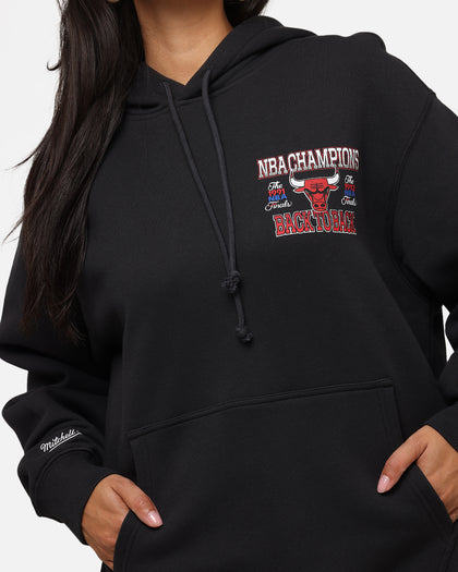 Mitchell & Ness Chicago Bulls Back To Back Hoodie Faded Black