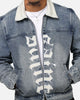 Saint Morta Gothic Distressed Denim Jacket Dirty Denim