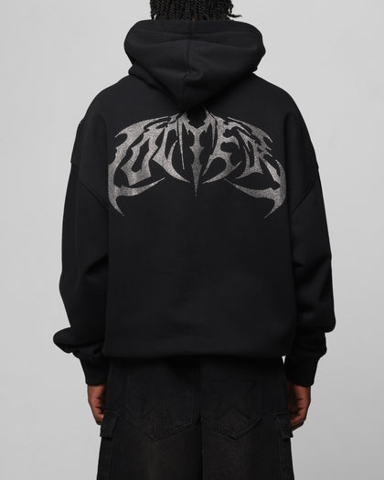 Loiter Metal Rhinestone Hoodie Black