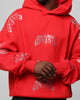Loiter Metal Rhinestone Hoodie Red