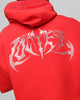 Loiter Metal Rhinestone Hoodie Red