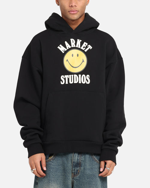 Market Smiley Lockup Hoodie Black