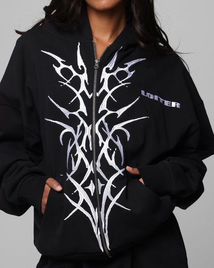 Loiter Blood Born Zip Hoodie Black
