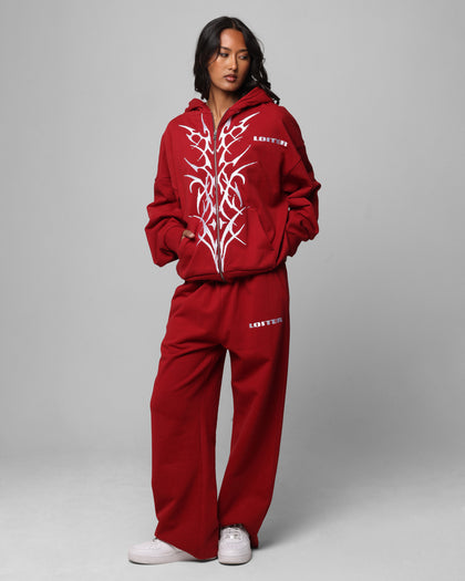 Loiter Blood Born Zip Hoodie Burgandy