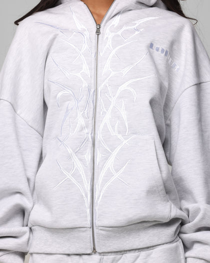 Loiter Blood Born Zip Hoodie Grey Marle