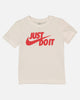 Nike Kids' Just Do It Swoosh Split T-Shirt White