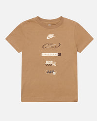 Nike Kids' Brandmark Stack T-Shirt Beige