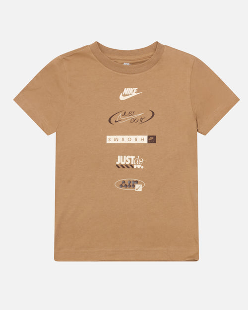 Nike Kids' Brandmark Stack T-Shirt Beige