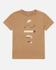 Nike Kids' Brandmark Stack T-Shirt Beige