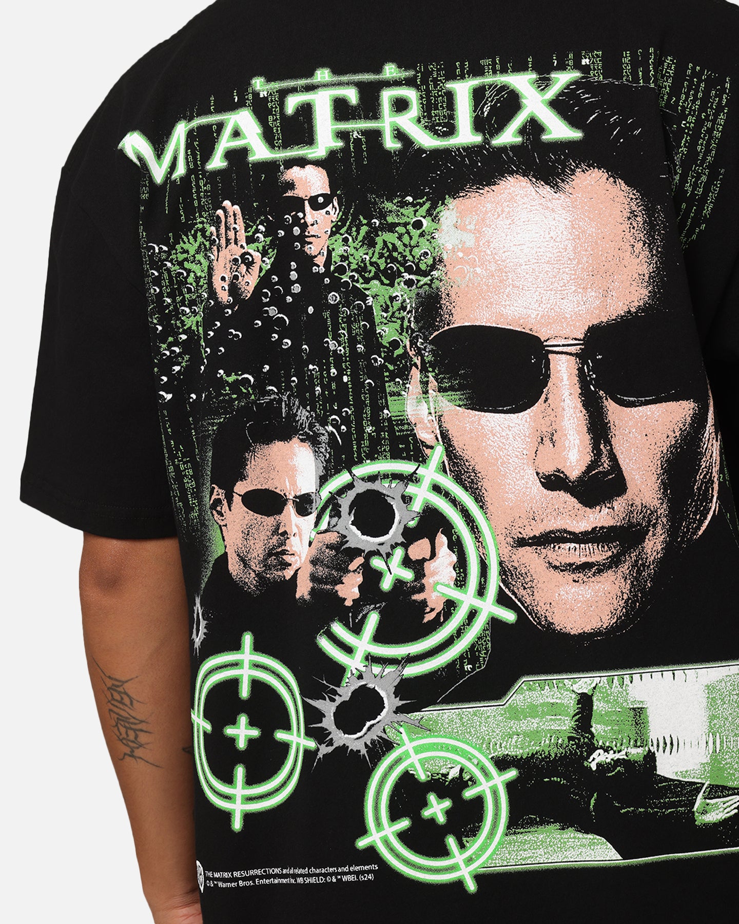 American Thrift X The Matrix Neo Bullets Heavy T-Shirt Black