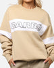 Carre Bars Crewneck Stone/White
