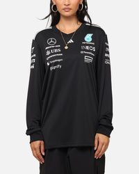 adidas x Mercedes-AMG PETRONAS Formula One F1 2025 Team Long Sleeve Driver T-Shirt Black