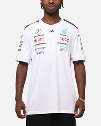 adidas x Mercedes-AMG PETRONAS Formula One F1 2025 Team Driver T-Shirt White