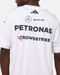 adidas x Mercedes-AMG PETRONAS Formula One F1 2025 Team Driver T-Shirt White