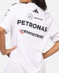 adidas x Mercedes-AMG PETRONAS Formula One F1 2025 Team Driver T-Shirt White