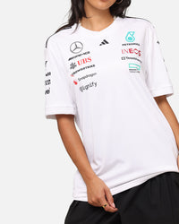 adidas x Mercedes-AMG PETRONAS Formula One F1 2025 Team Driver T-Shirt White